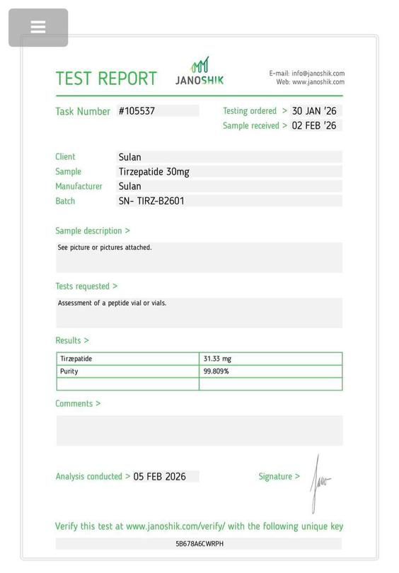 Tirzepatide Peptide For Sale - 10mg Vial